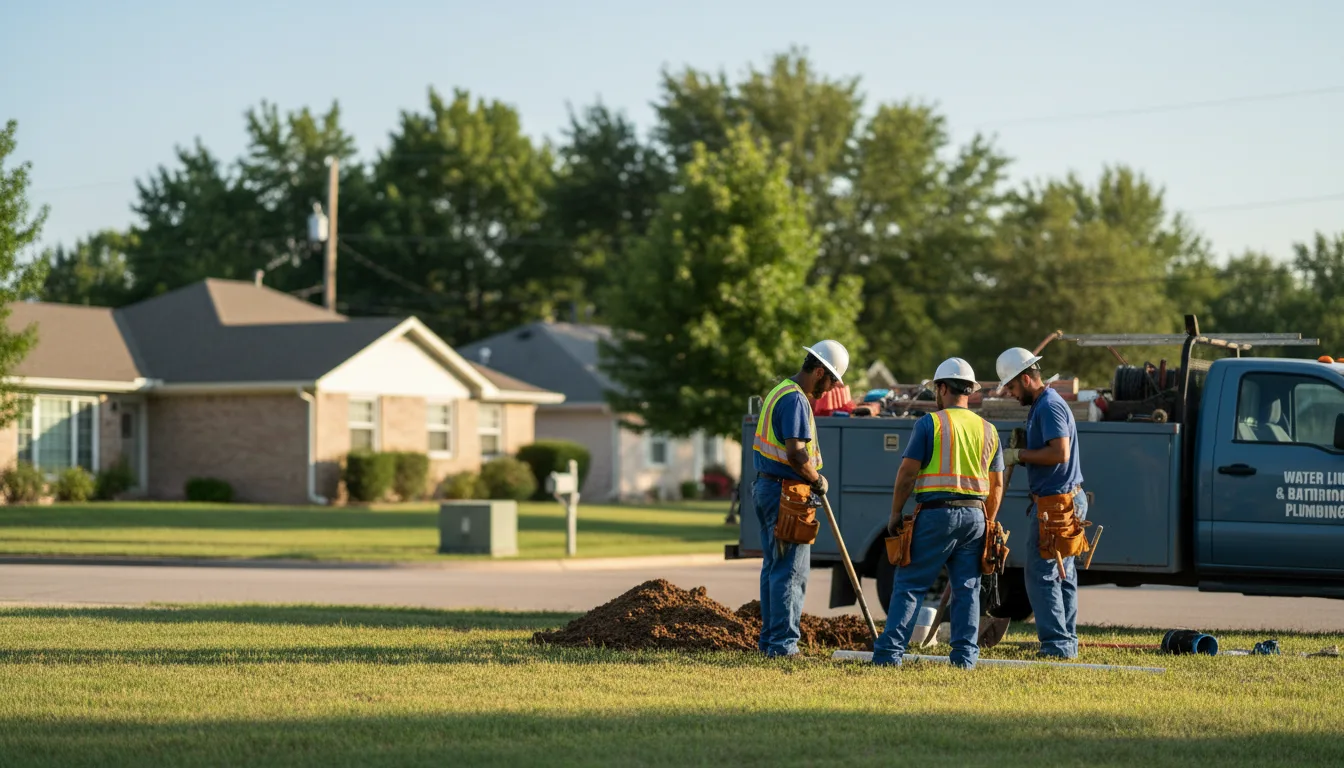 Residential water line and bathroom plumbing service in Saint Johns, OH